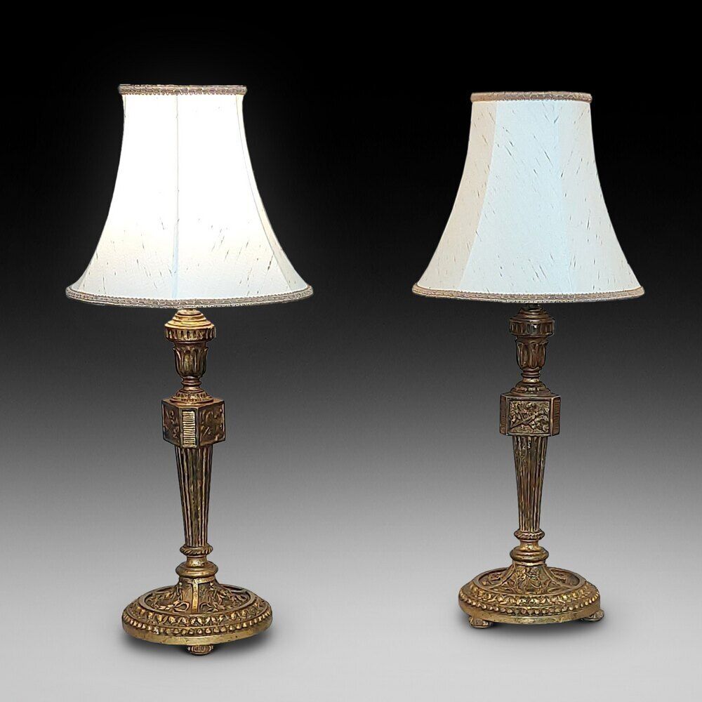 Pair Of Early 19thc French Giltwood Candlesticks