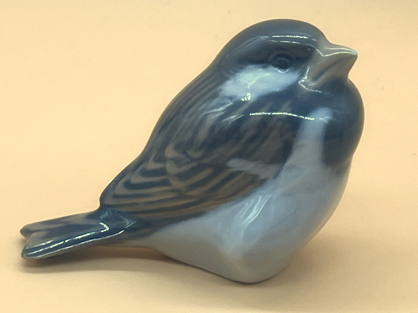 2 Royal Copenhagen Porcelain, Denmark Sparrow Bird Figures. 1081 Optimist & 1519 Pessimist. C1980 photo for sale
