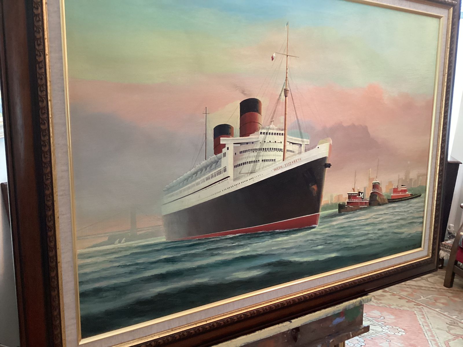 Queen Elizabeth Arriving New York With Gi’s And Brides photo furniture