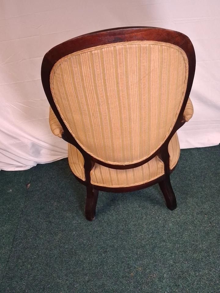 Antique Upholstered Chair Home Decor Accent Chair With Patina photo vintage