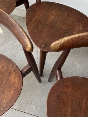 5 Hans Wegner Heart Chairs For Fritz Hansen photo Furniture