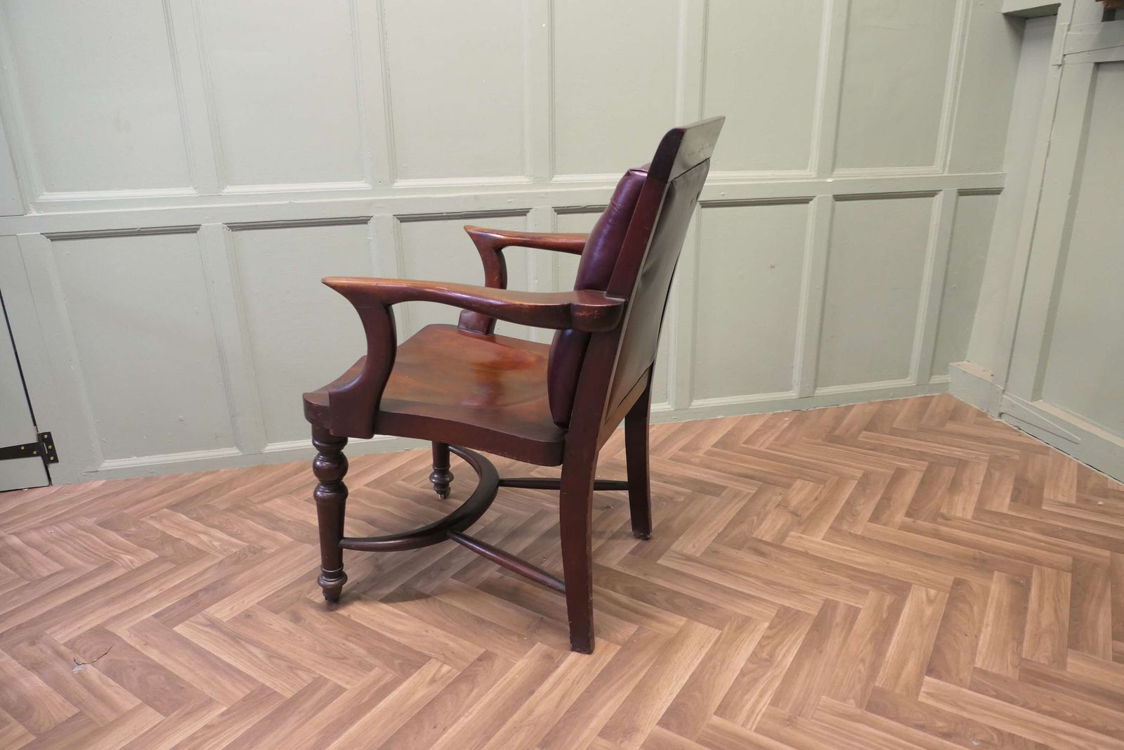 A Rare English Georgian Button Back Desk Chair photo 1140.0