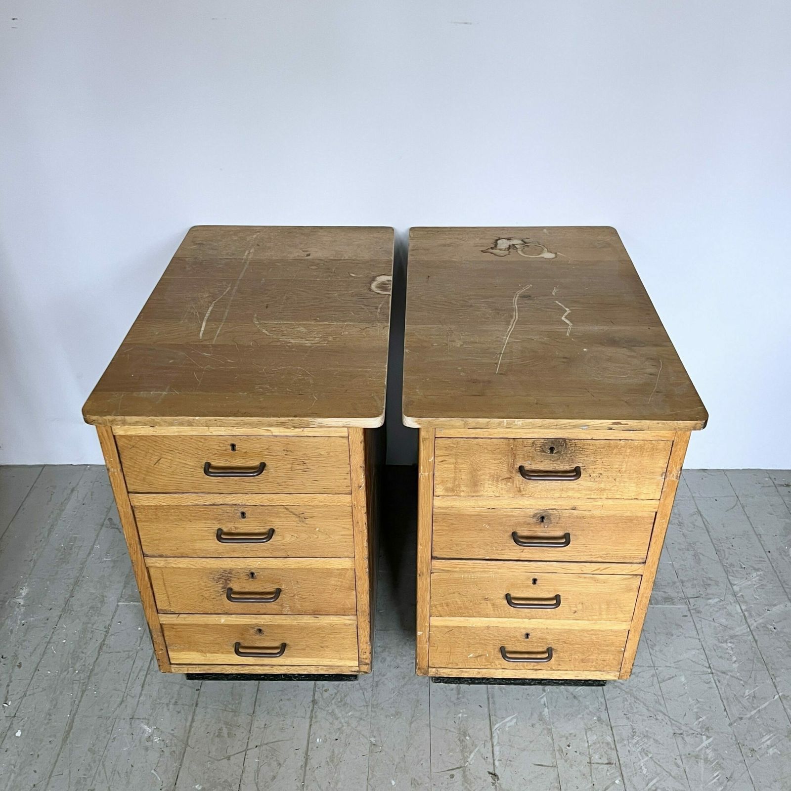 Large Industrial Mid Century Oak Drawers photo furniture