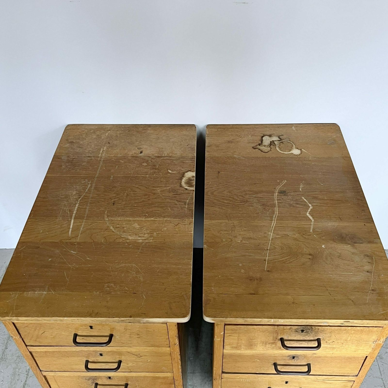 Large Industrial Mid Century Oak Drawers photo vinterior