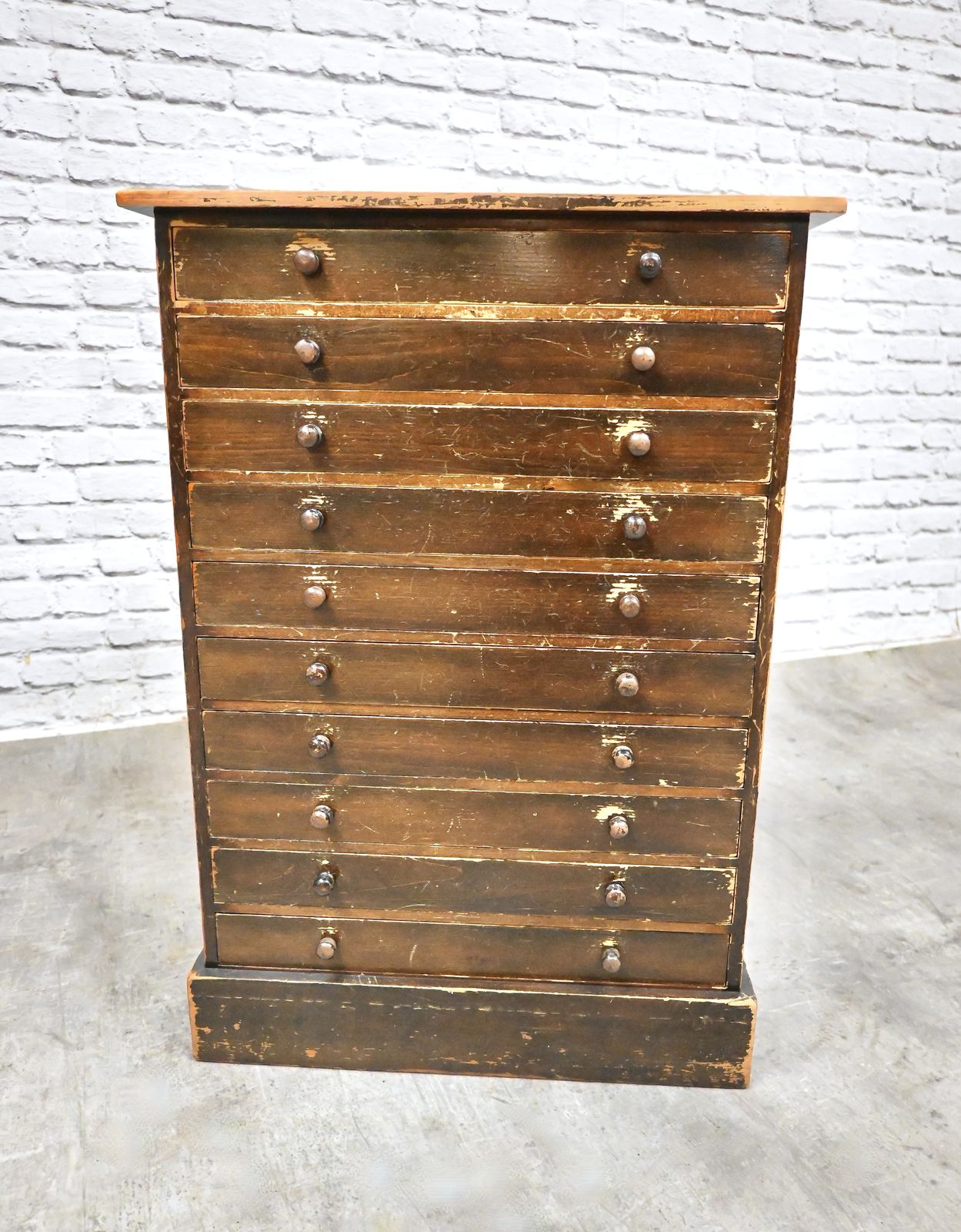 Antique 10 Drawer Collector's Chest