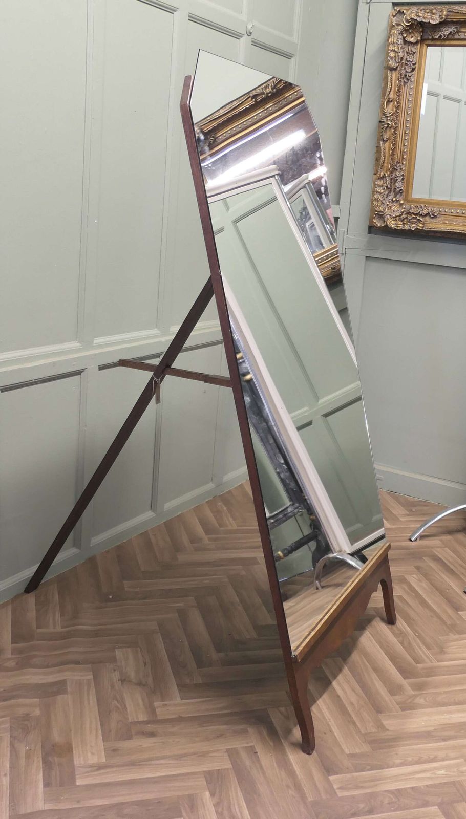 Art Deco Cheval Dressing Mirror From A Gents Outfitters photo for sale