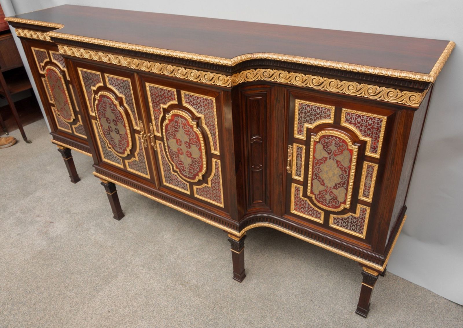 C19th Breakfront Side Cabinet, 1800s photo vintage