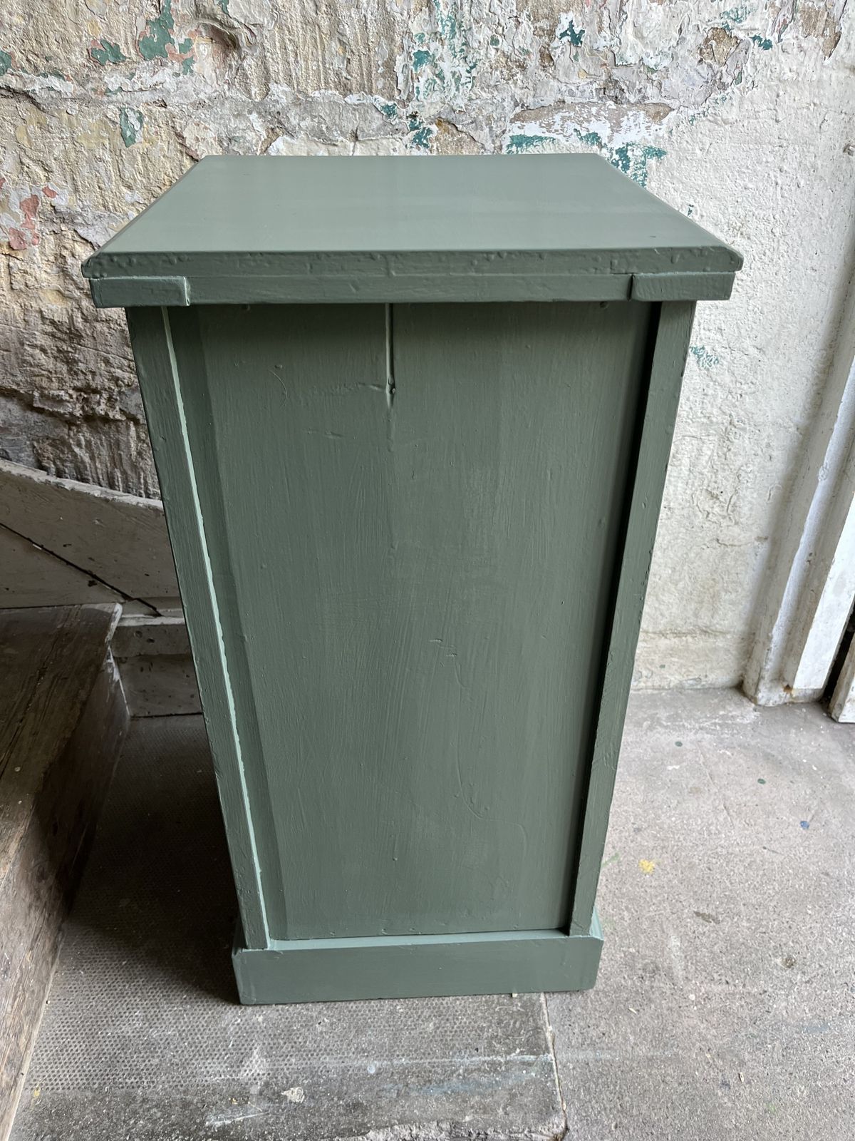 Victorian Green Painted Bedside Pot Cupboard photo for sale