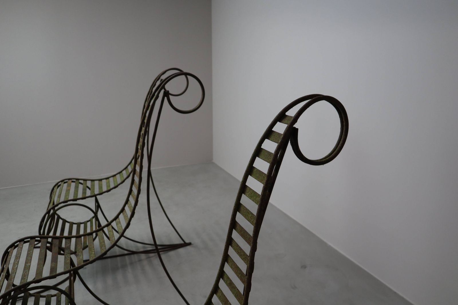 Set Of Three Sculptural Iron Chairs photo buy