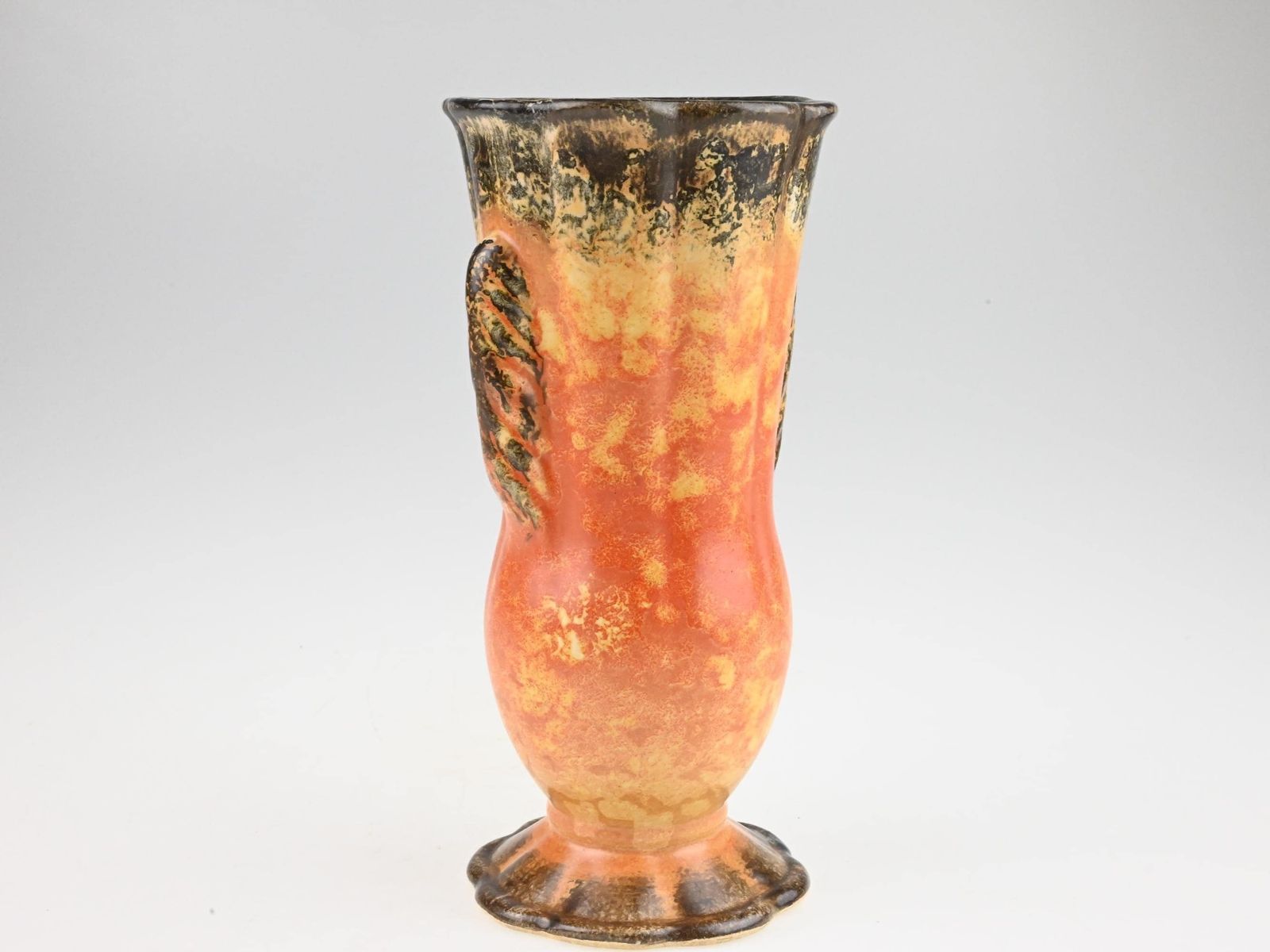 Antique German Art Deco Ceramic Vase, German Pottery, Ceramic Flower Vase, Colorful Ceramic Vase, Ceramic Vase, Art Deco Vase, Old Vase photo Home Decor