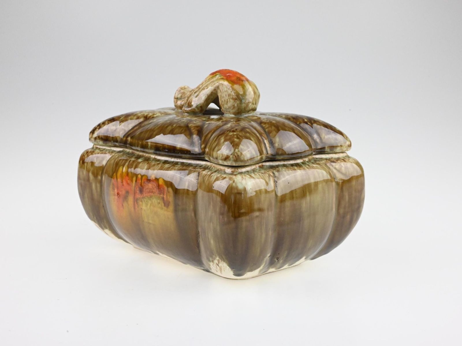 Antique German Art Deco Ceramic Box With Lid, German Pottery, Ceramic Box, Antique Trinket Box, Decorative Box, Collectible Ceramic photo furniture