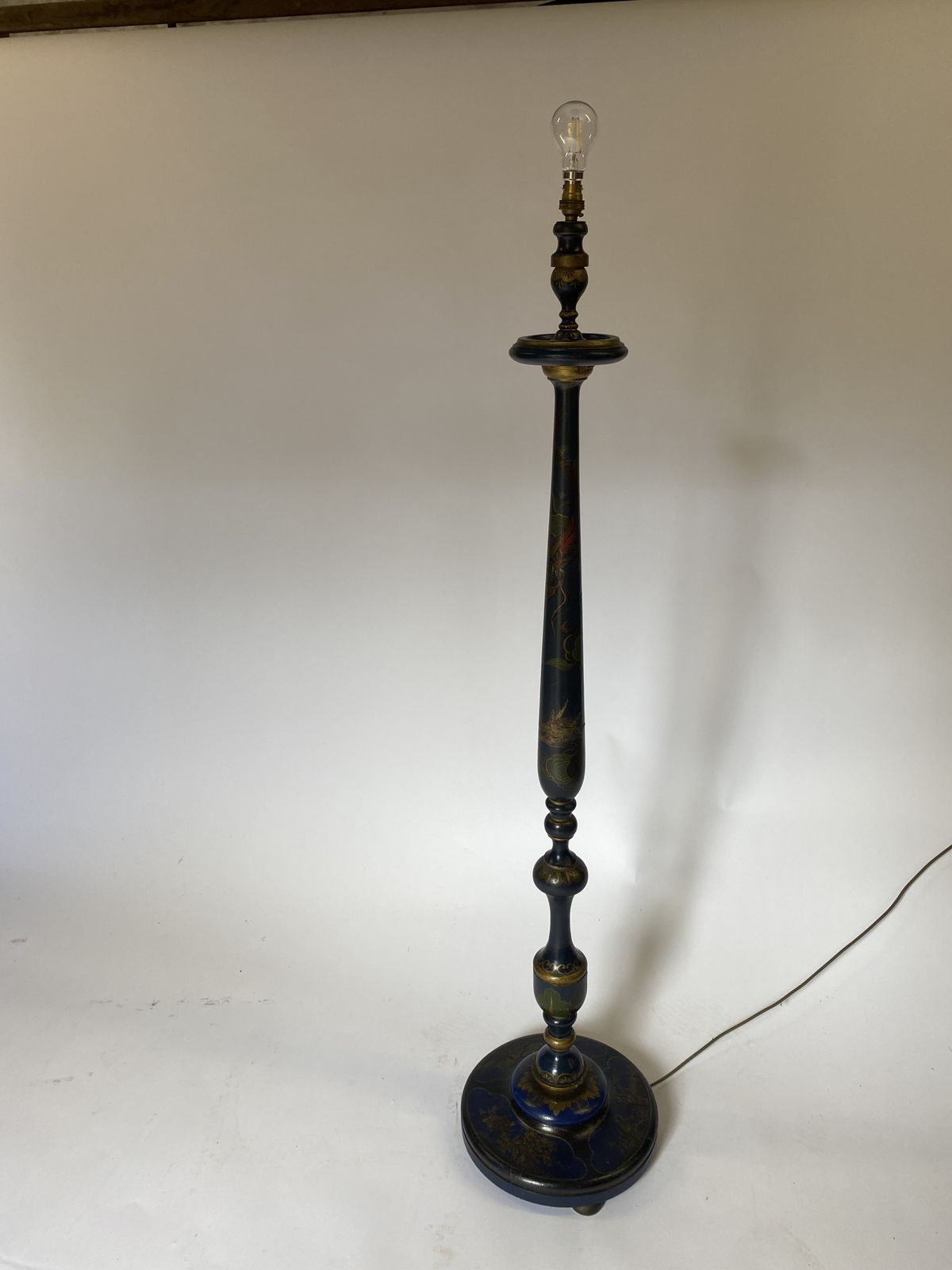 Chinoiserie Decorated Standard Lamp Circa 1930s photo buy
