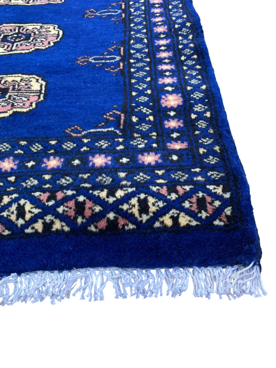Small Navy Blue Oriental Bokhara Rug photo furniture