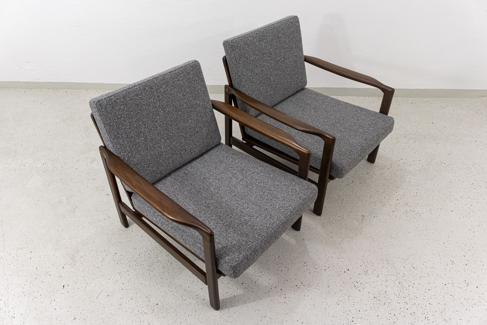 Mid Century Modern Armchairs By Zenon Bączyk, 1960's, Set Of 2 photo Furniture