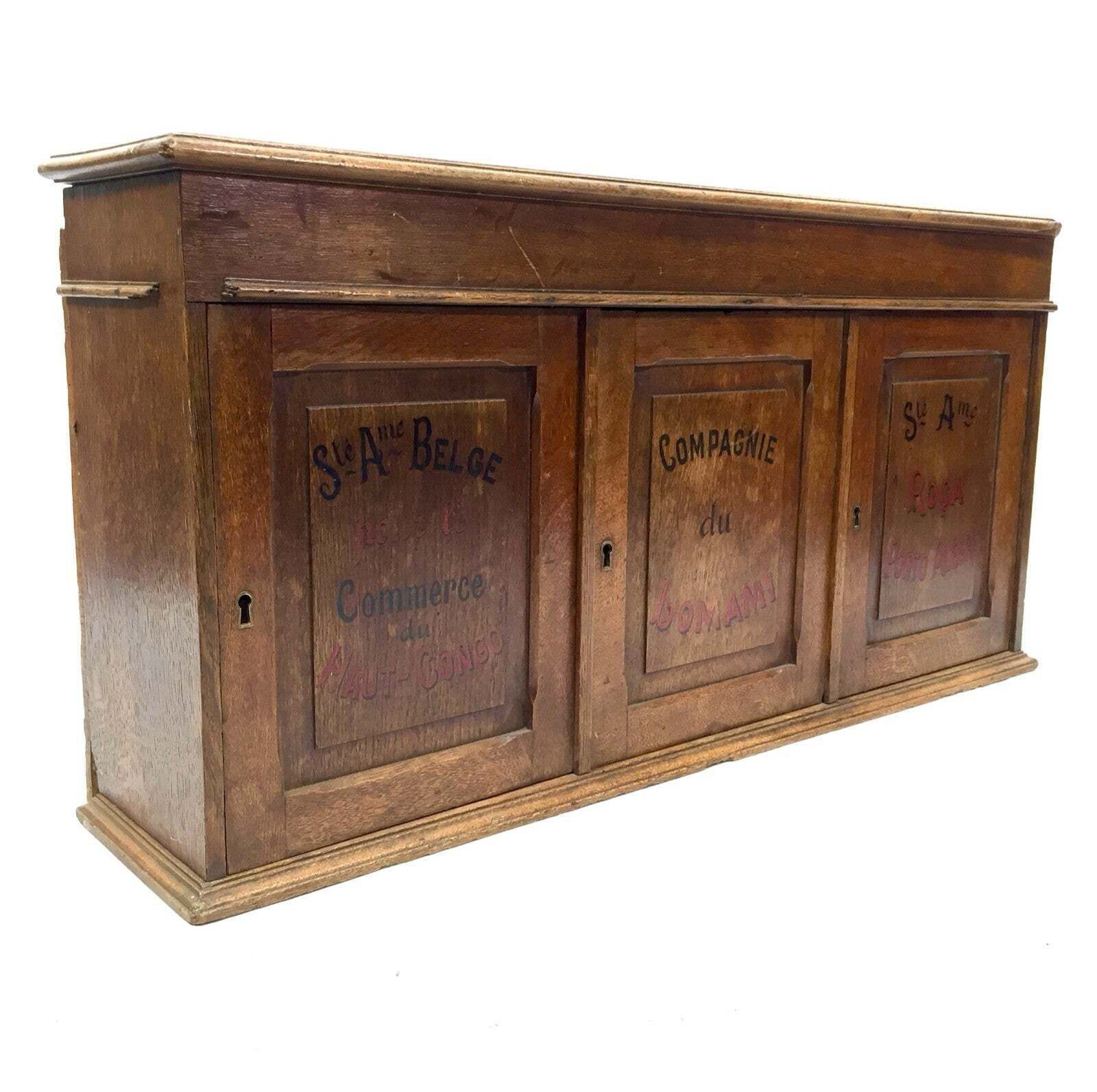 Antique Early 20th Century Large French Wooden Letter / Post Box Cabinet C.1930 photo for sale