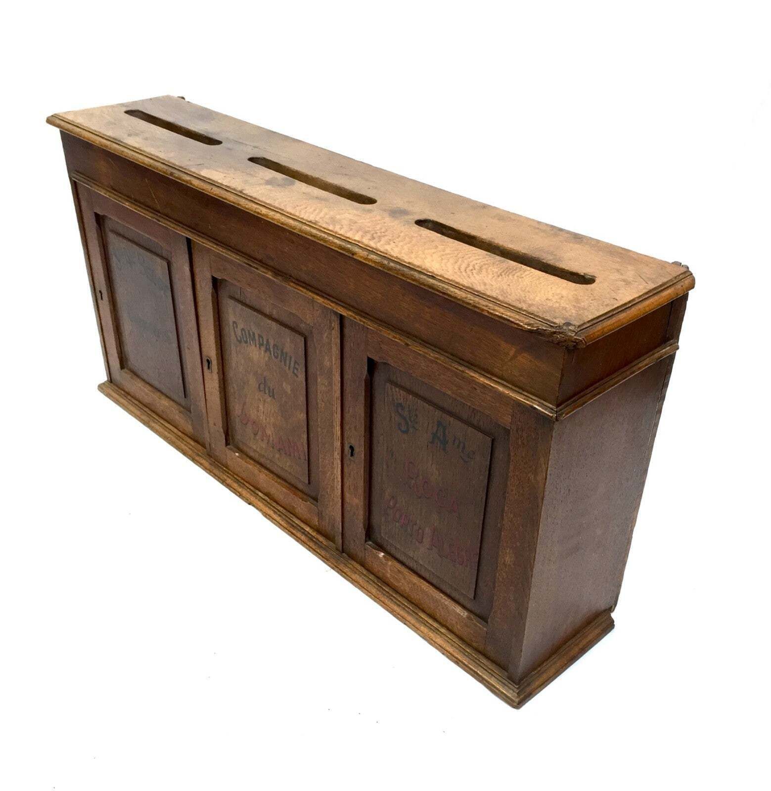 Antique Early 20th Century Large French Wooden Letter / Post Box Cabinet C.1930 photo Home Decor