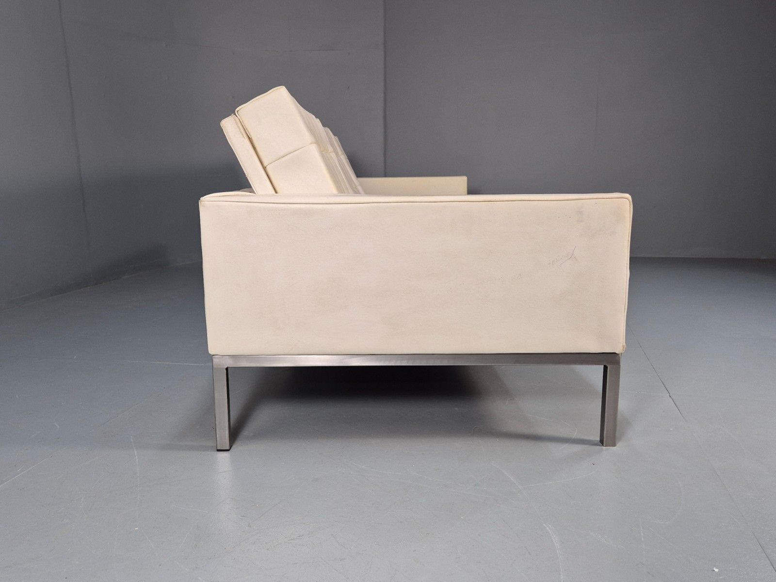1200.0 Vintage Hille Florence Knoll Design 3 Seat Sofa Original Vinyl 1960  Eb9801 M3ss photo