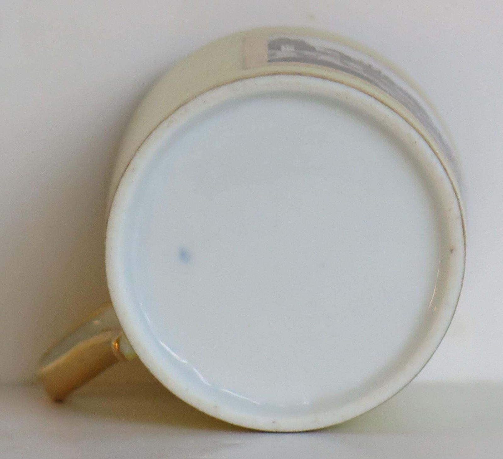 Home Decor Old Paris Porcelain Coffee Can & Saucer Lemon Engrisaille, French Ca 1800 photo