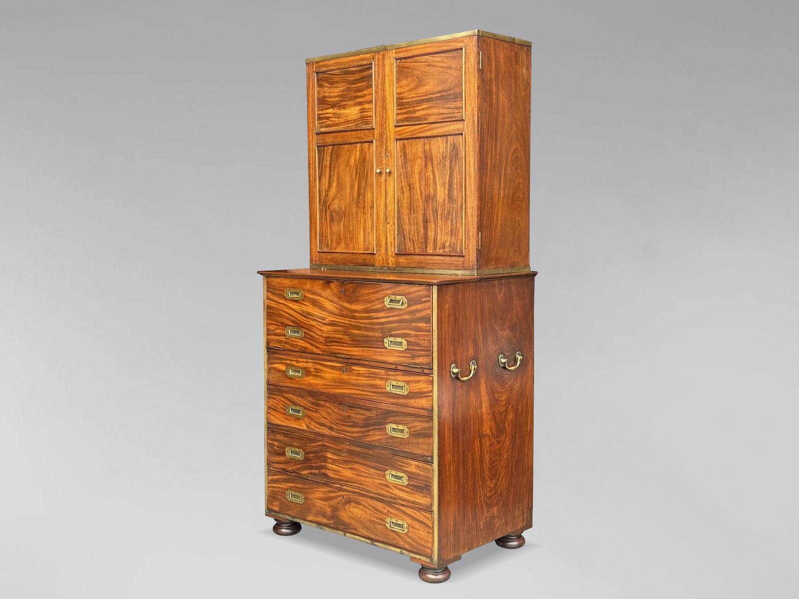19th Century Victorian Period Mahogany Military Cabinet photo furniture