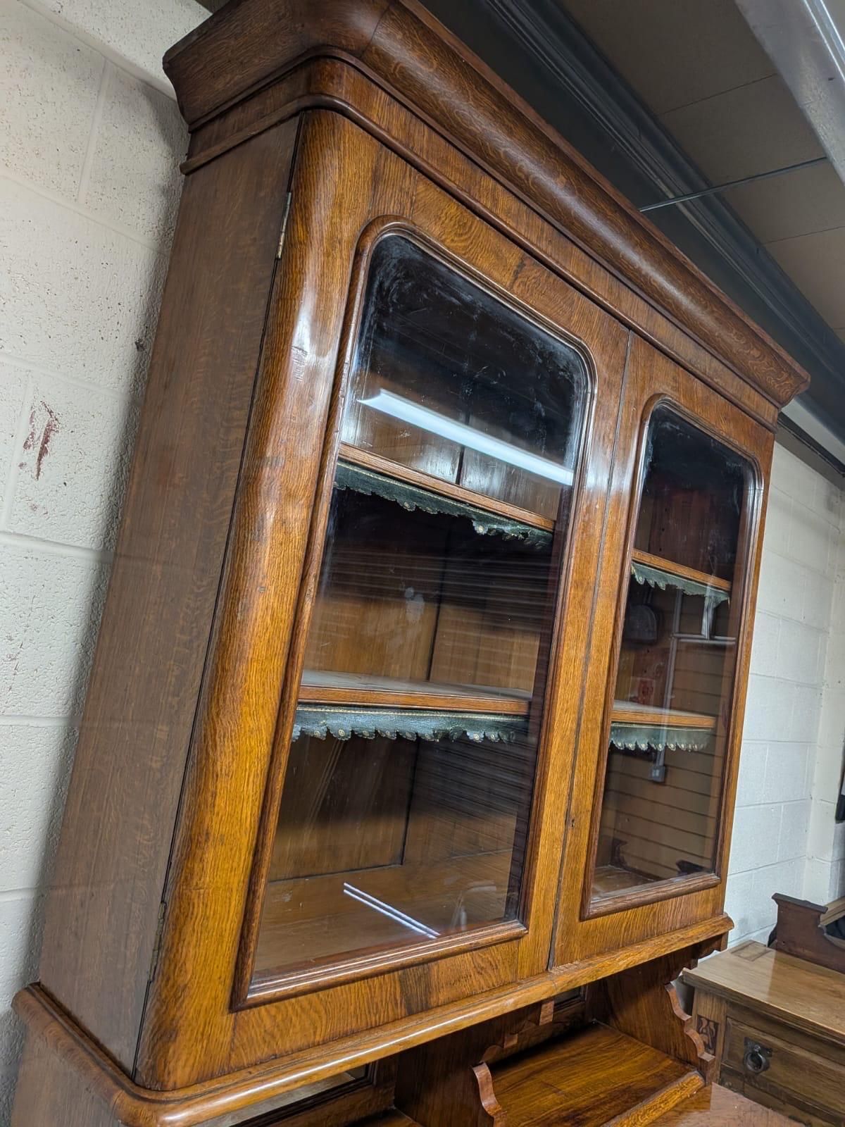 Victorian Pollard Oak Large Bookcase photo vinterior