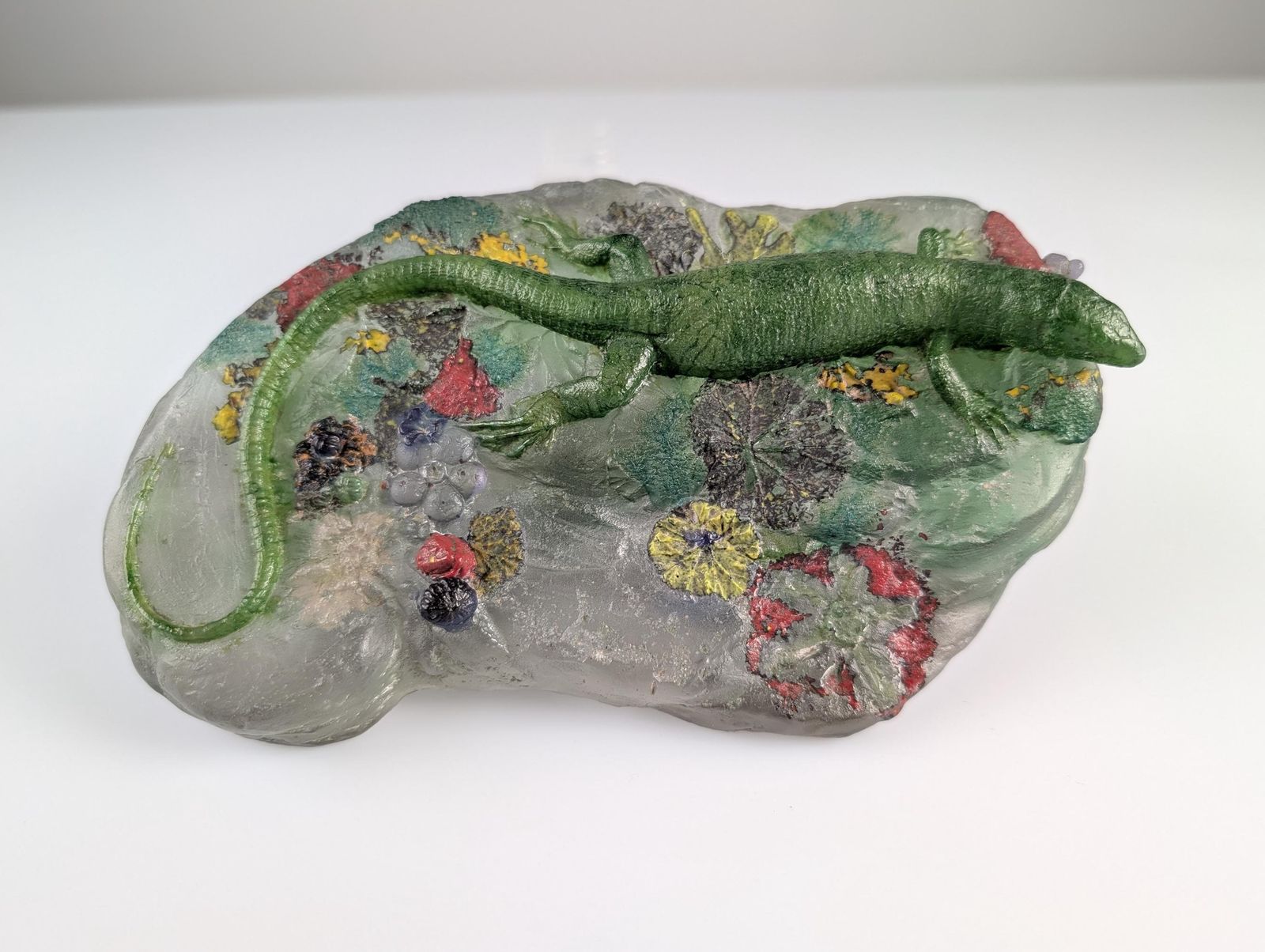 Lizard Sculpture In Pâte De Verre, France, 1920s, Art Nouveau photo furniture