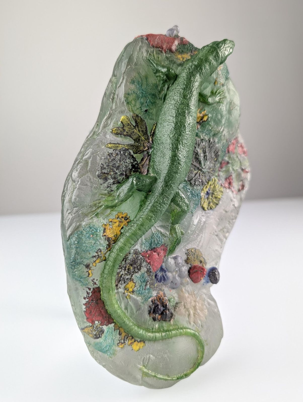 Lizard Sculpture In Pâte De Verre, France, 1920s, Art Nouveau photo Art