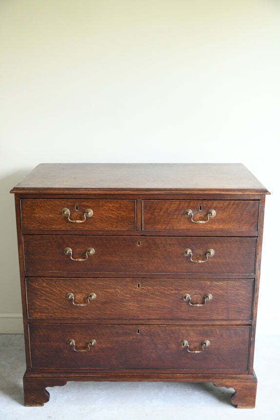 Antique Georgian Oak Chest Of Drawers photo Furniture