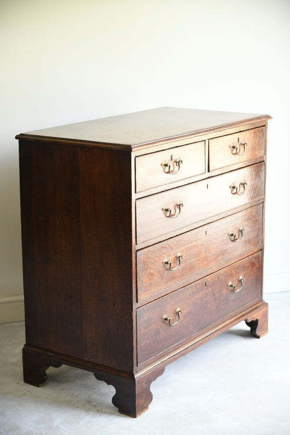 Antique Georgian Oak Chest Of Drawers photo 1195.0