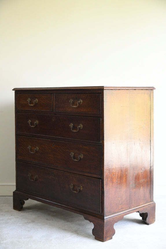 Antique Georgian Oak Chest Of Drawers photo buy