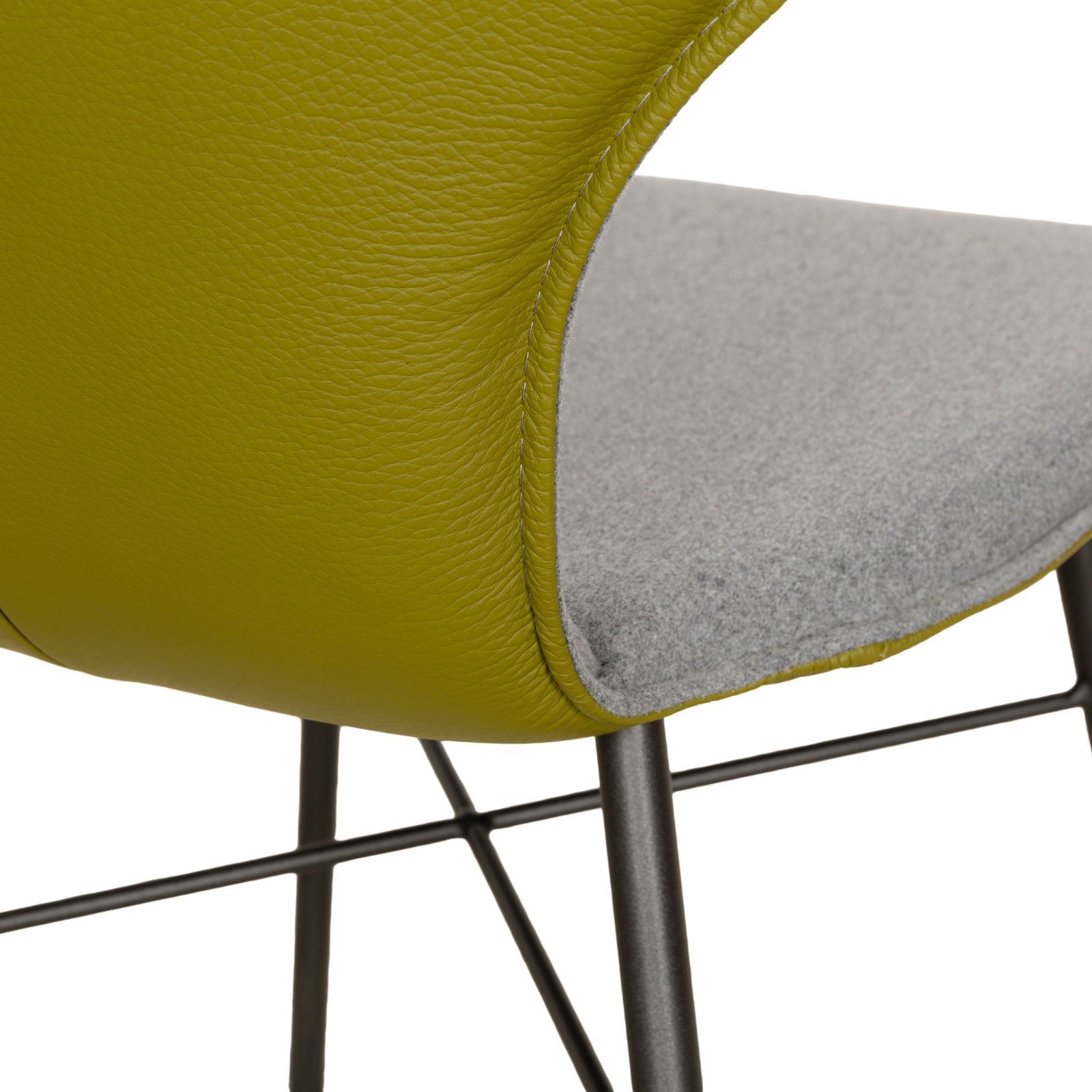 6 Delige Set Bert Plantagie Joni Four Plus Eetkamerstoelen – Stof Grijs Groen photo 1206.0