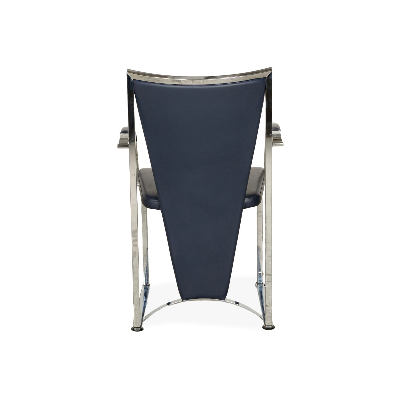 photo furniture Lot de 6 chaises Ronald Schmitt en cuir bleu
