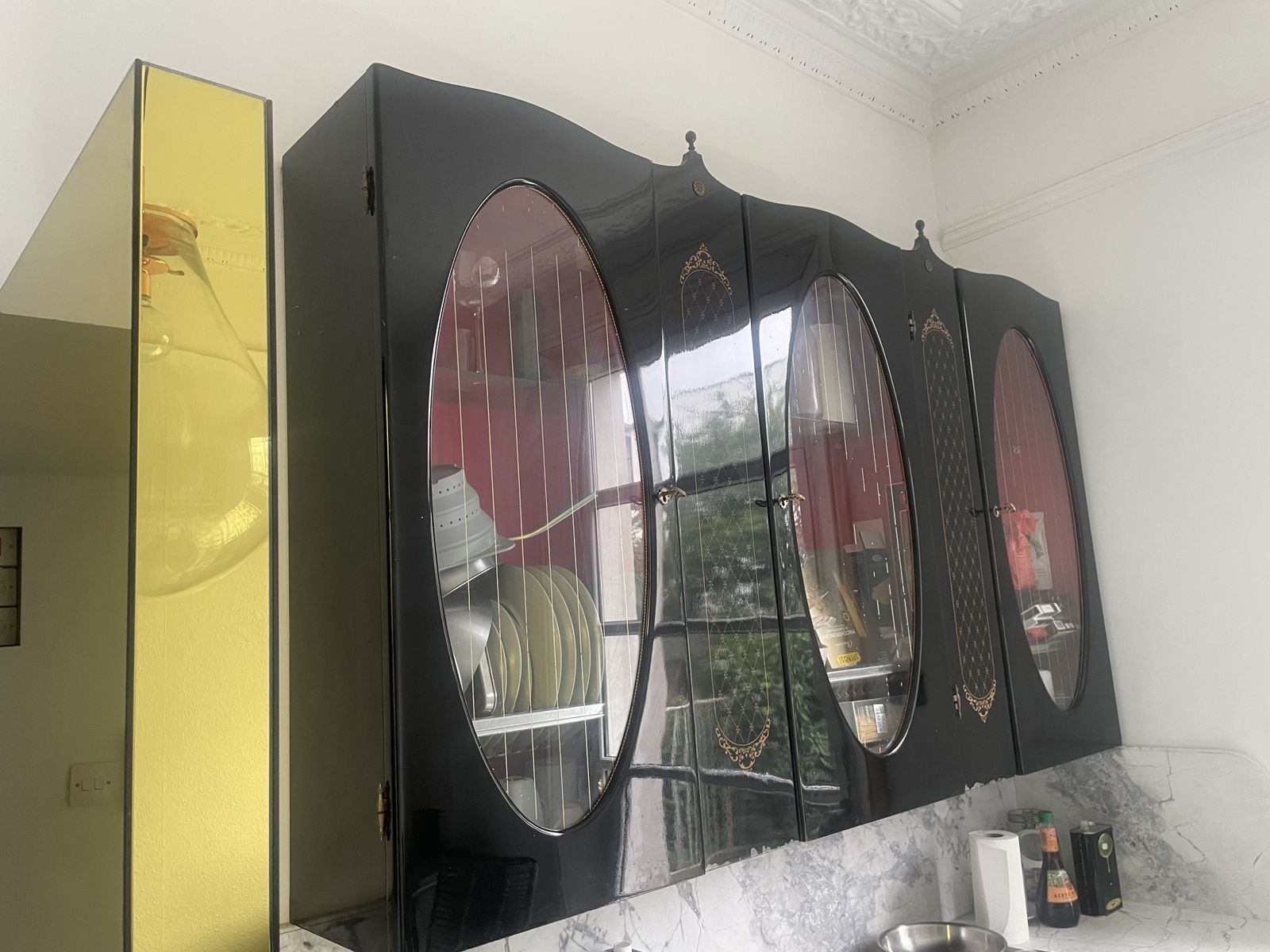 Beautiful Vintage Wall Italian Cabinet photo for sale