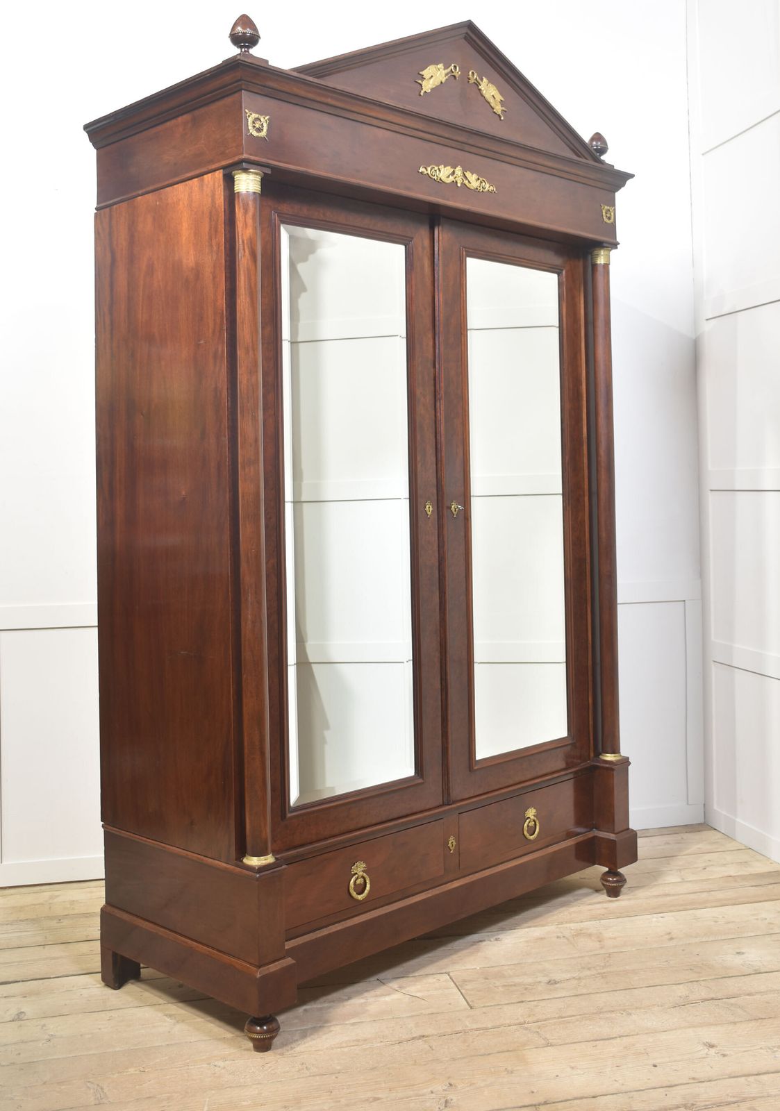 photo for sale Empire Style Mahogany Two Door Wardrobe