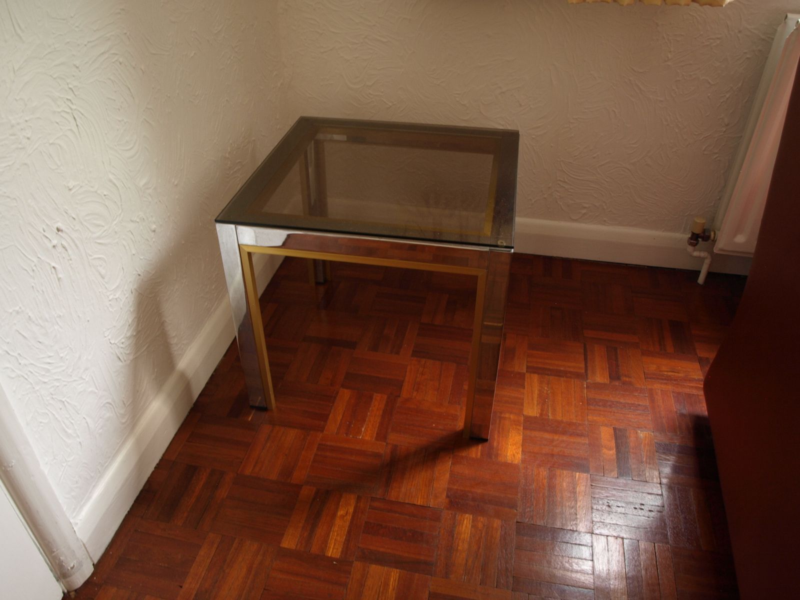 Renato Zevi Brass Stainless Steel & Glass Italian Mid Century Gilt & Lacquer Coffee Table For Romeo Rega photo furniture