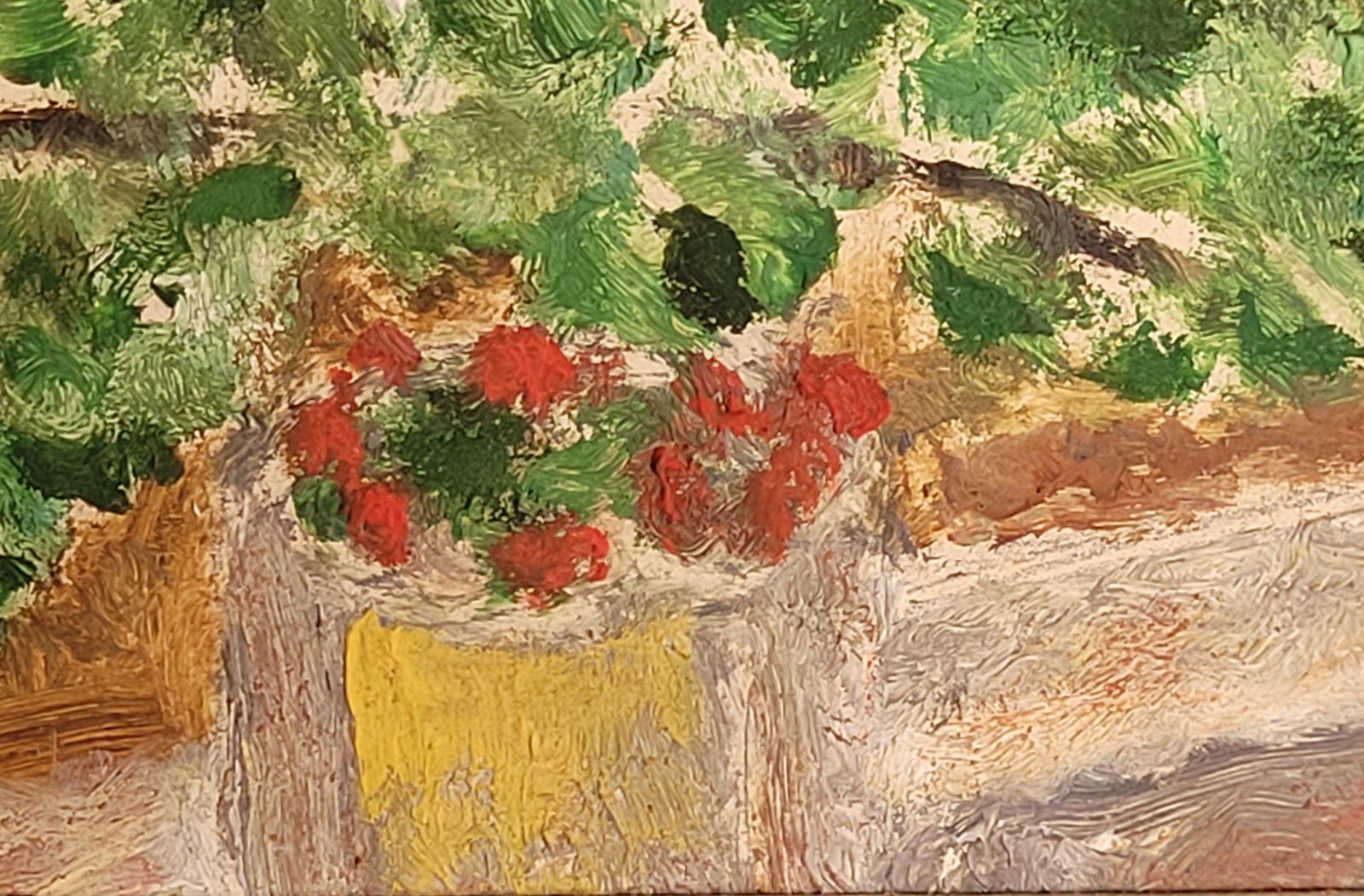 1409.0 Janotithe Côte D'azur. Mid Century Oil Landscape Painting. photo