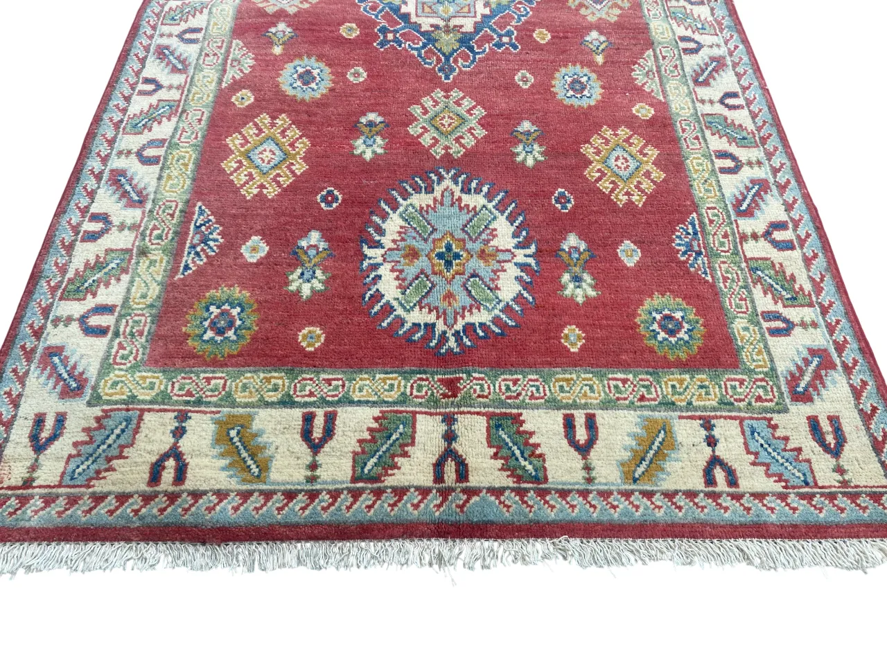 Red Oriental Kazak 3x5 Area Living Room Bedroom Rug photo furniture