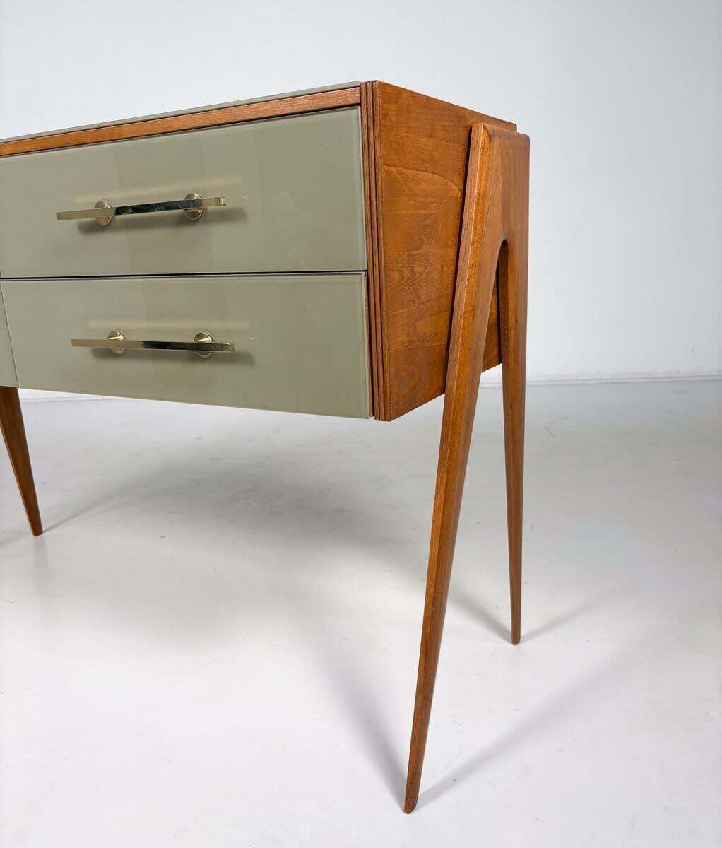 Contemporary Glass And Wood Sideboard, Italy photo for sale