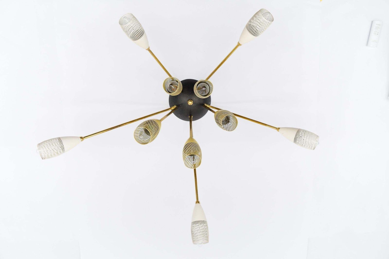 photo for sale Sputnik Wall Or Ceiling Lamp In The Manner Of Arteluce, Italy, 1950s