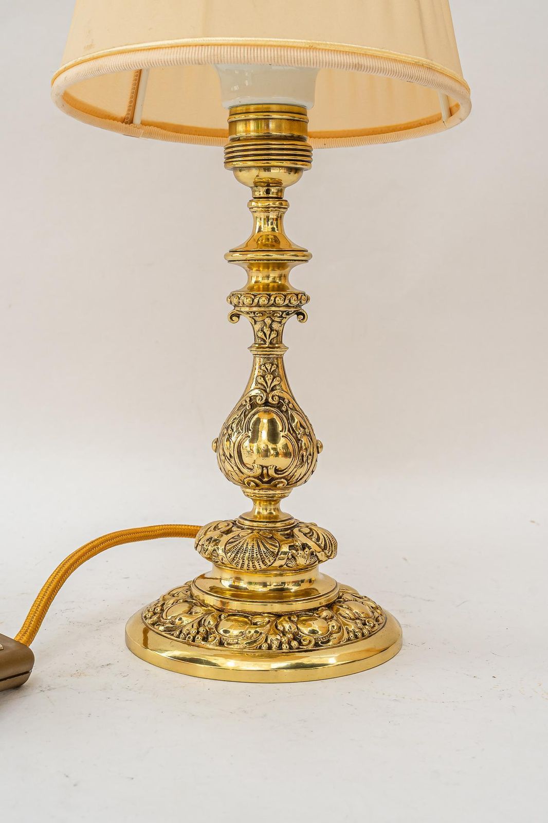 Historistic Table Lamp With Original Cut Glass Shade Vienna Around 1890s photo for sale