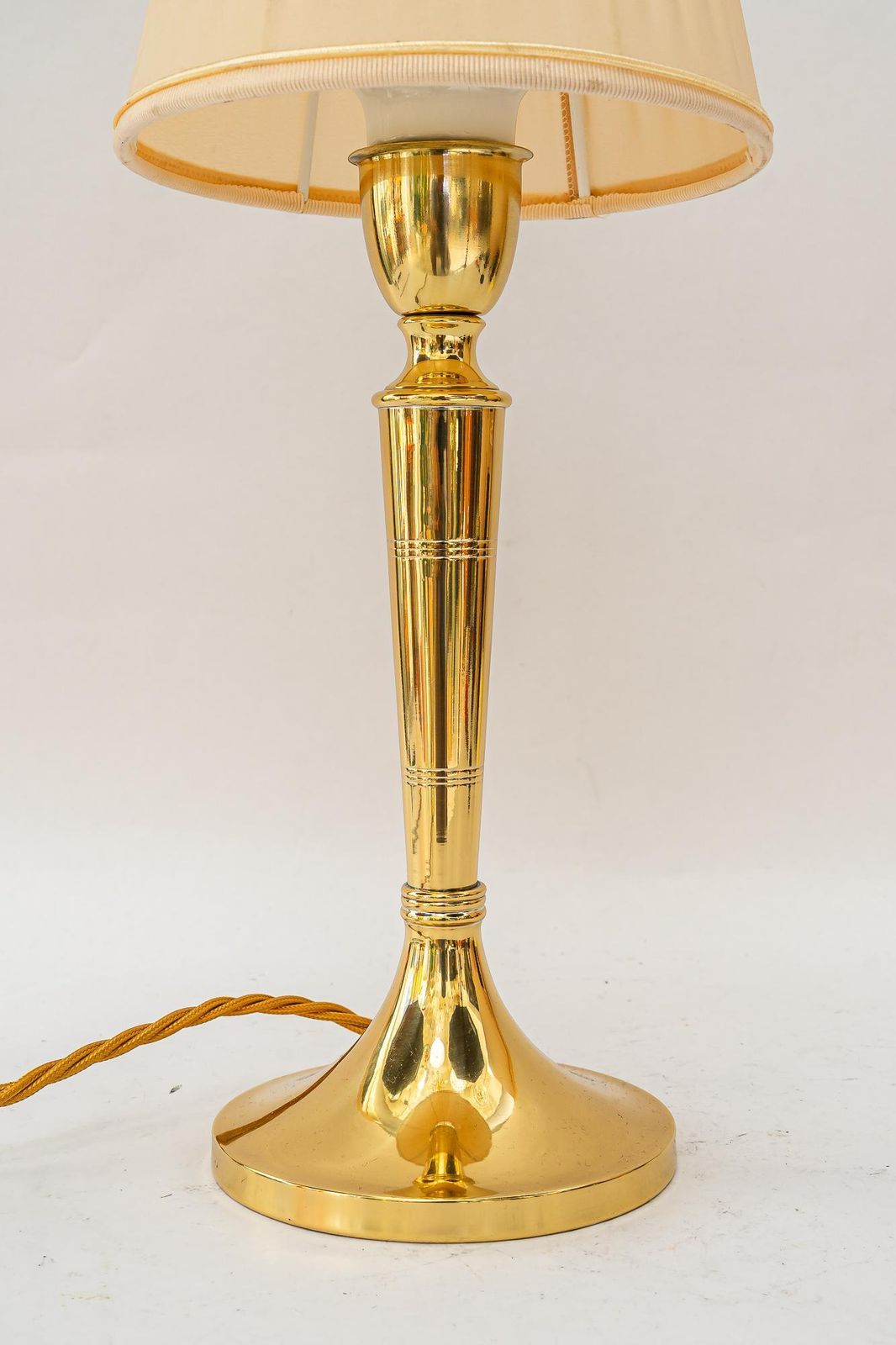 Art Deco Table Lamp With Fabric Shade Vienna Around 1920s photo 335.0