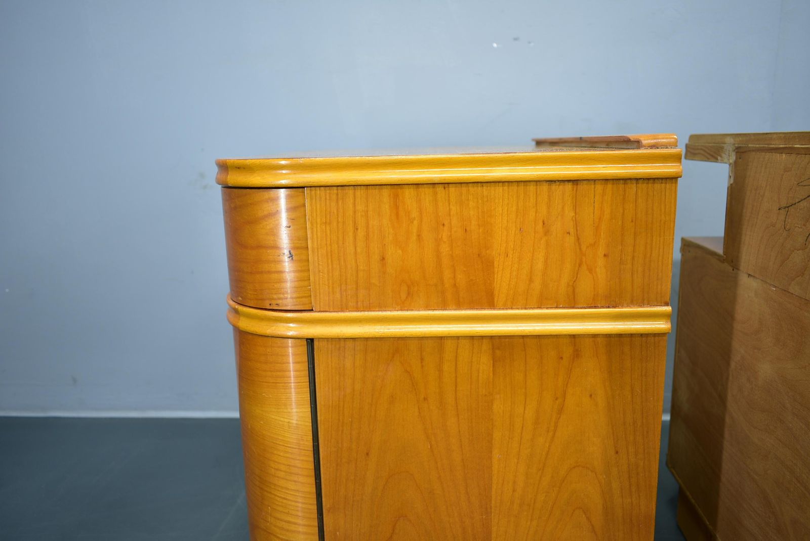 1114.0 1939s Pair Of Art Deco Bedside Tables, Czechoslovakia photo