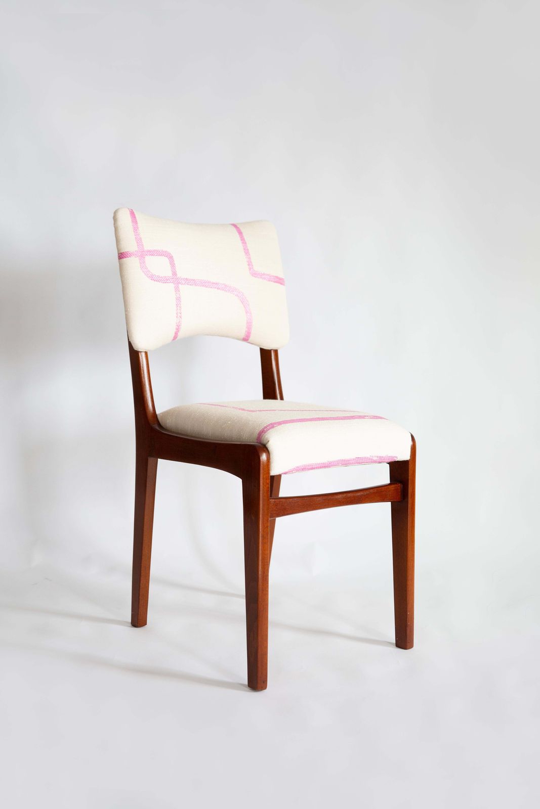 Eight Mid Century Chairs, Promenade Kafkaïenne Jacquard, By Halas, Poland, 1960s photo furniture