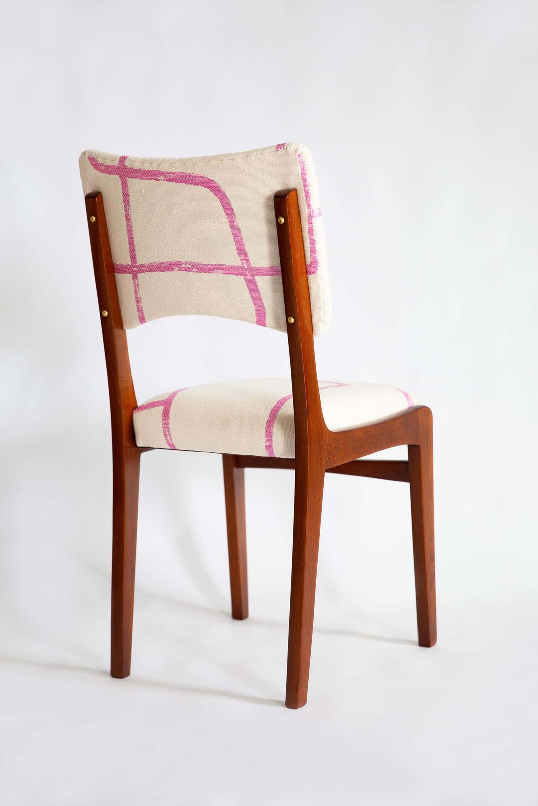 Eight Mid Century Chairs, Promenade Kafkaïenne Jacquard, By Halas, Poland, 1960s photo 5517.0