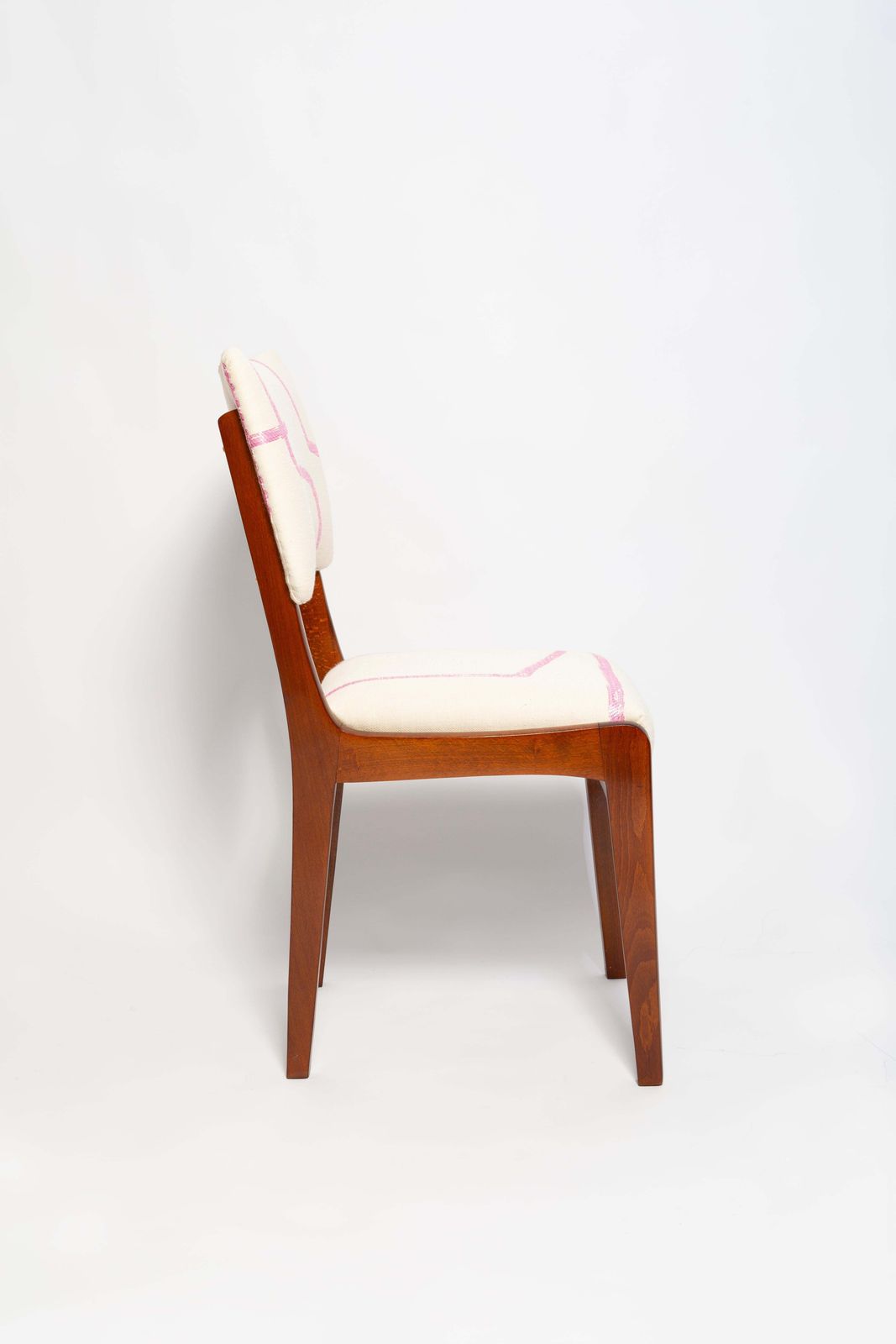photo buy Eight Mid Century Chairs, Promenade Kafkaïenne Jacquard, By Halas, Poland, 1960s