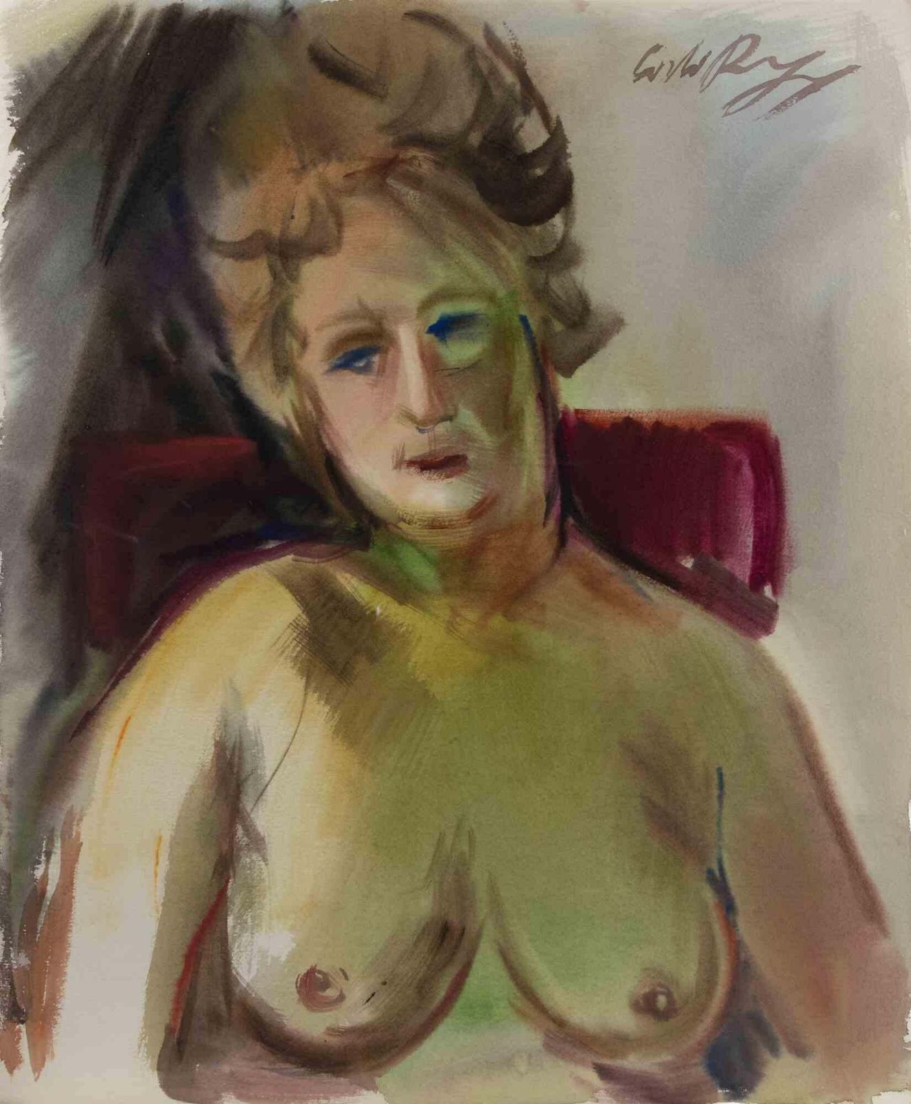 Carlo Ravagnannude   Drawing By Carlo Ravagnan   1960s1960s