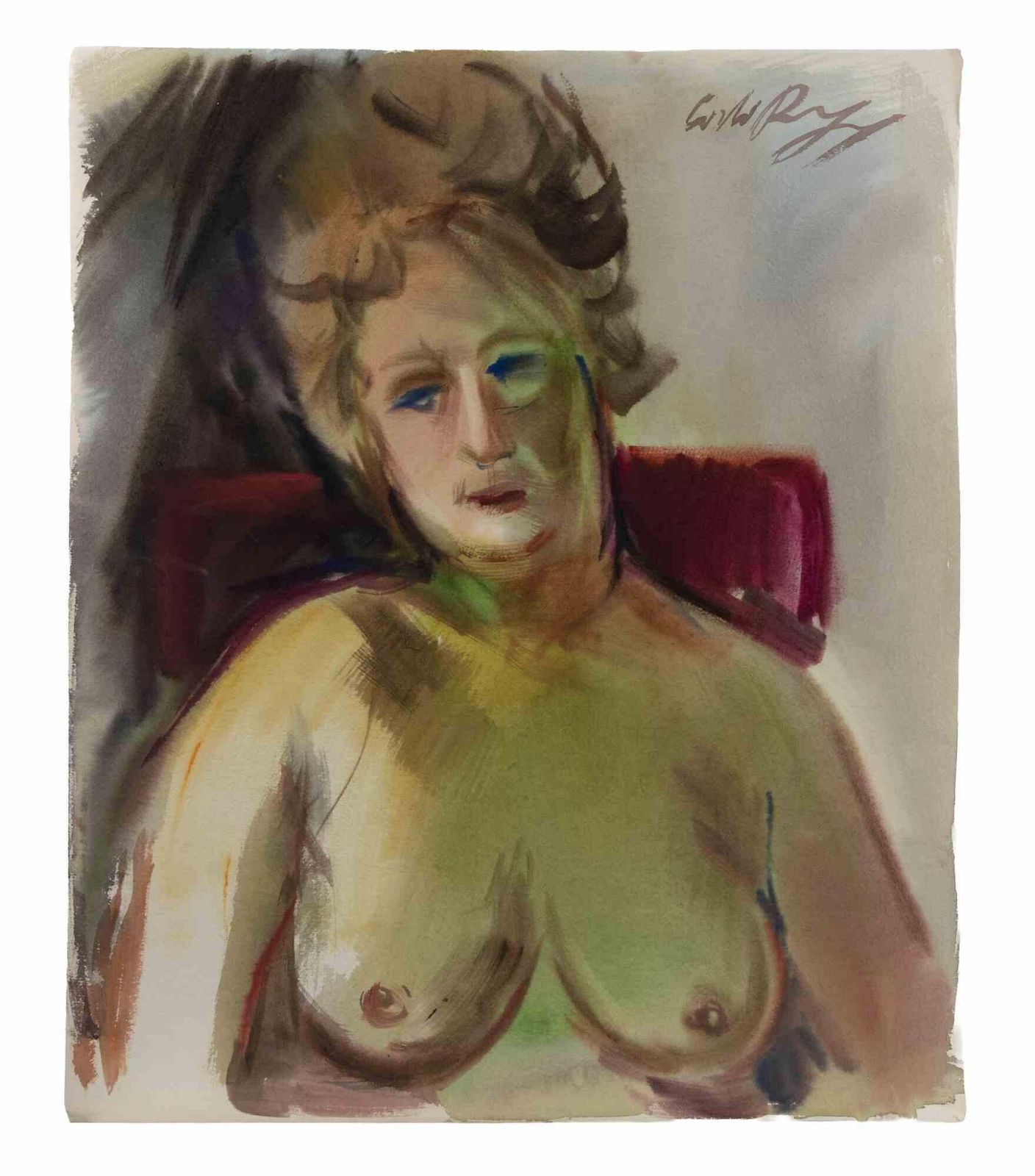 Carlo Ravagnannude   Drawing By Carlo Ravagnan   1960s1960s photo furniture