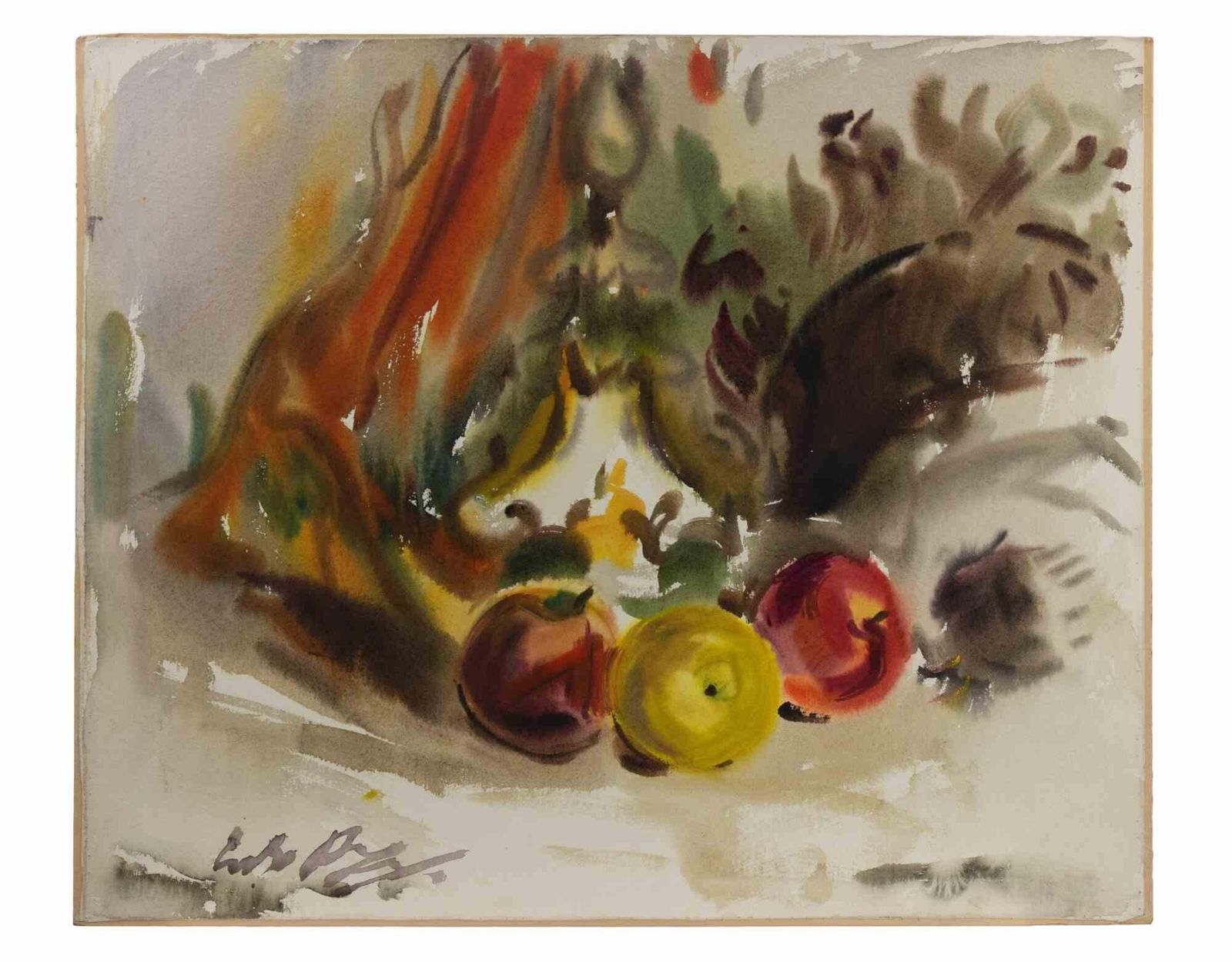 Carlo Ravagnanstill Life   Drawing By Carlo Ravagnan   19731973 photo furniture