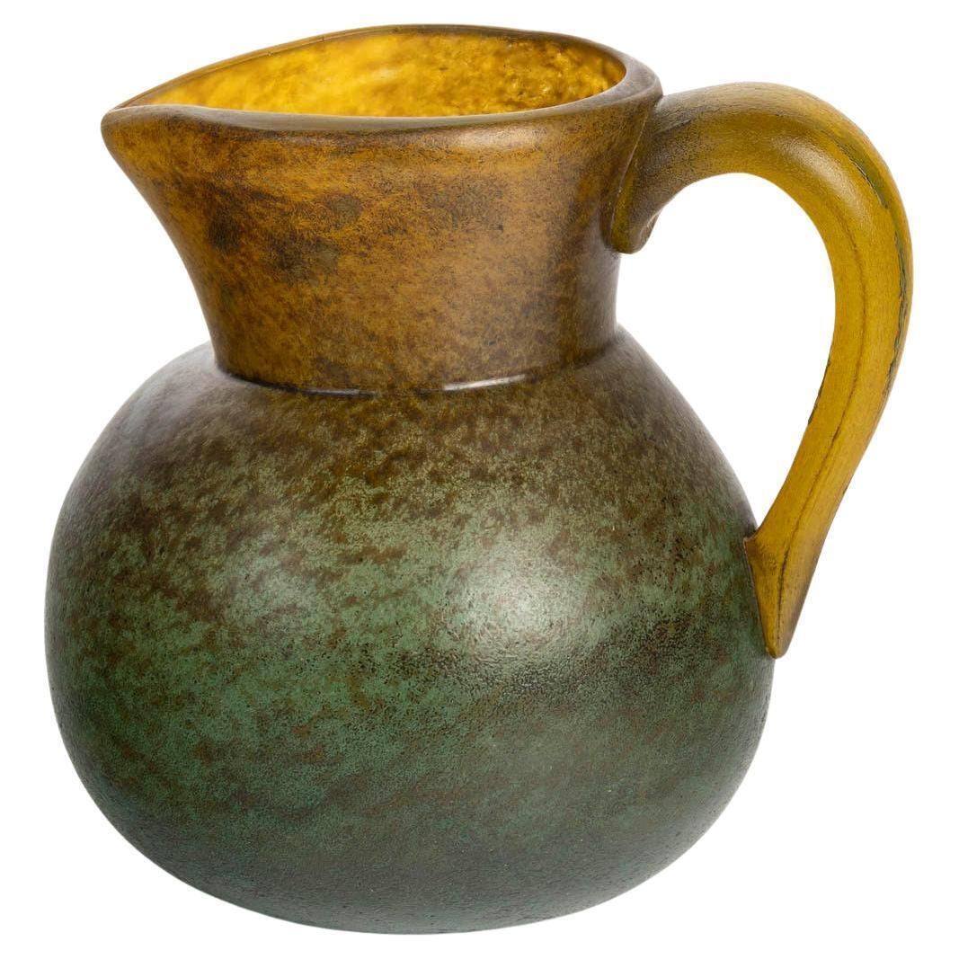Vase, Water Jug, Glass Paste, Art Nouveau, Circa 1900.