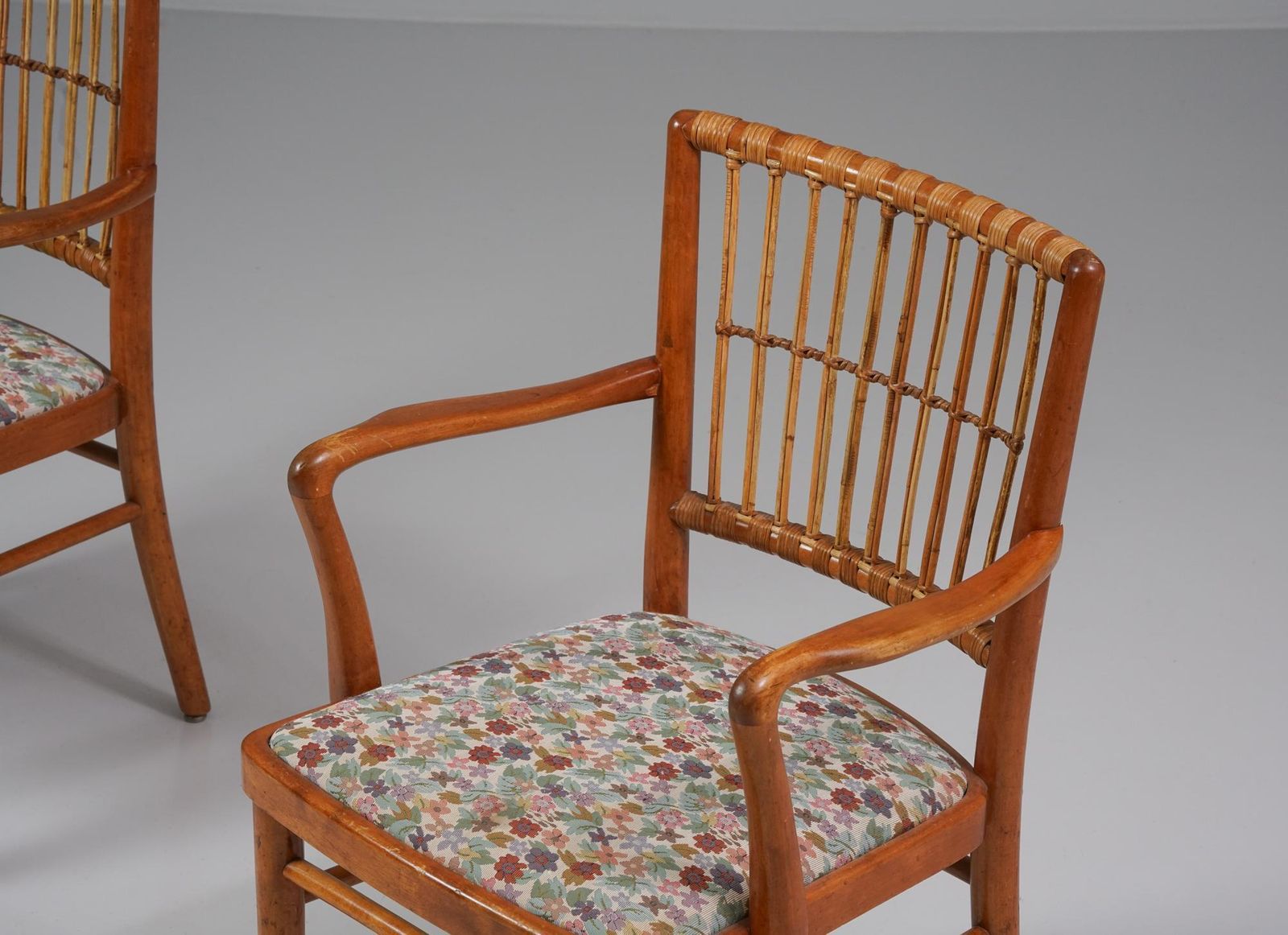 Pair Of Armchairs In Style Of Josef Franck, Finland, 1940s photo Furniture