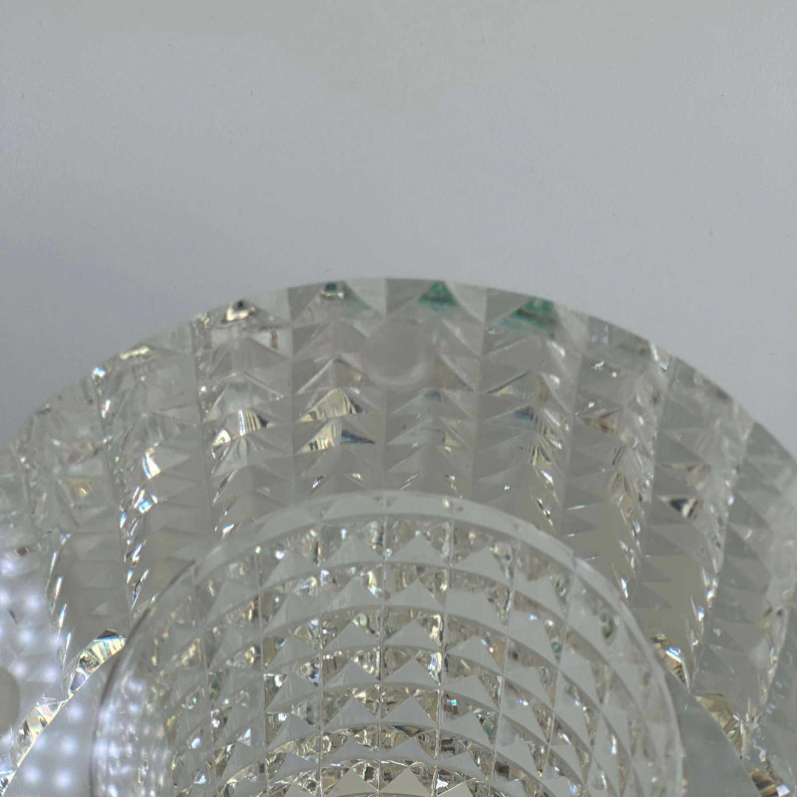 Contemporary Faceted Optical Glass Vase By Veritas, Texas Us, 2016 photo buy